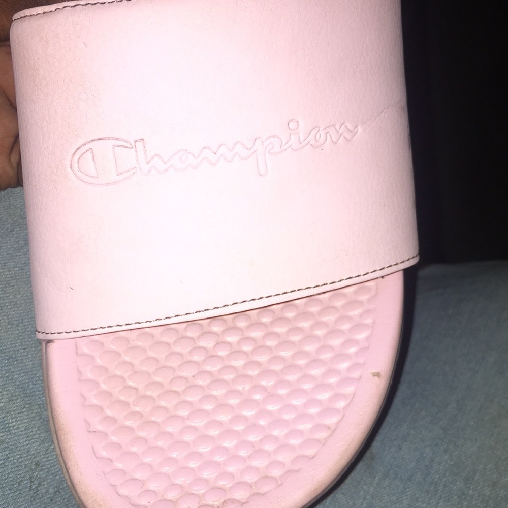 Size 11 pink champion slides